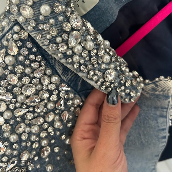 Embellished denim jacket by Alice and Olivia - Picture 3 of 3